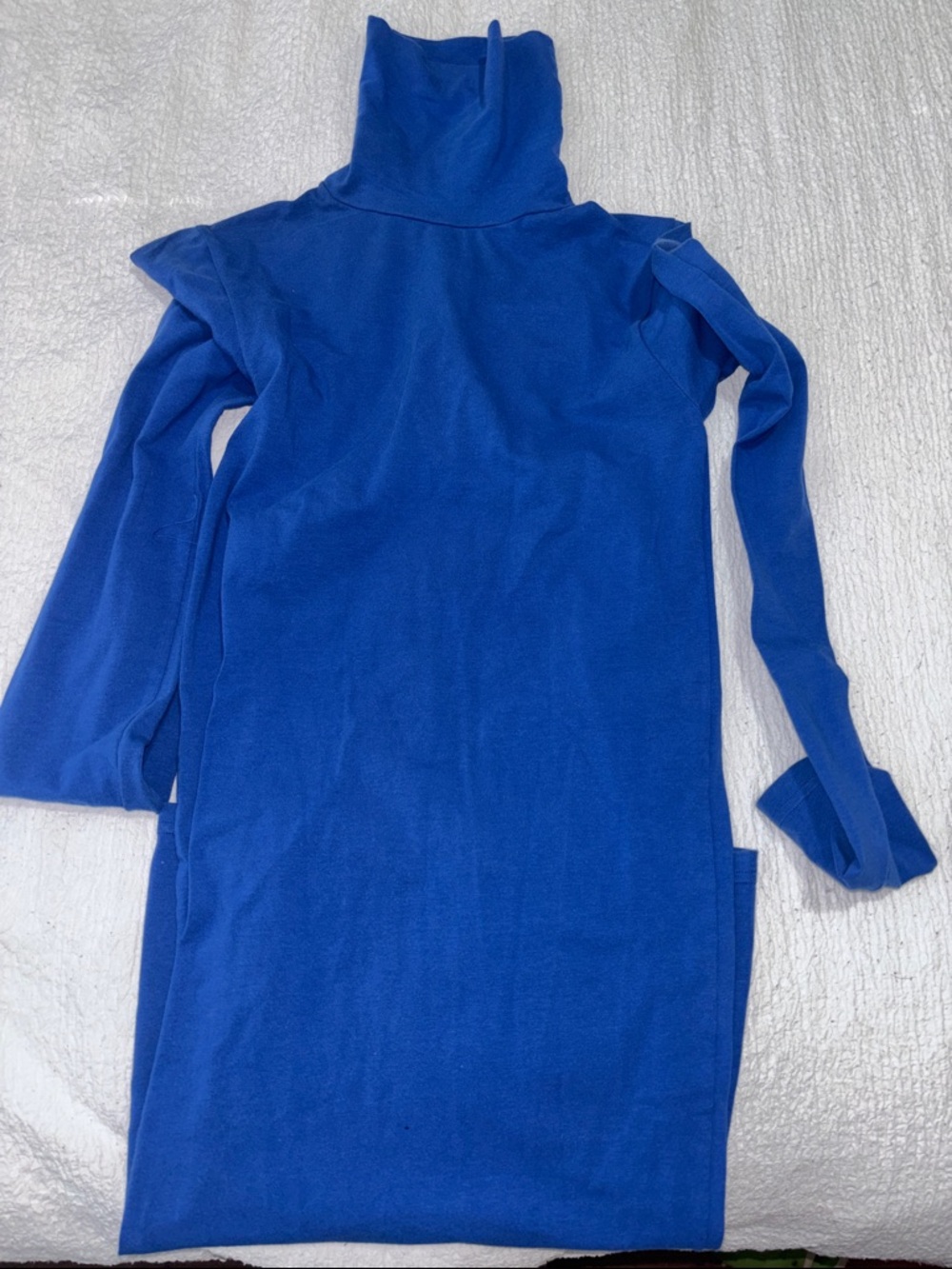 American Apparel Royal Blue Midi Dress with Turtleneck